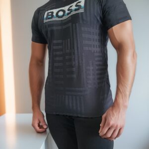 camiseta estilo básico premium- Negra Boss Diseño