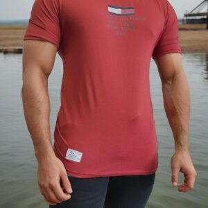 camiseta estilo básico premium- Roja Ladrillo Tommy
