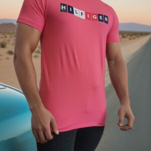 camiseta estilo básico premium- Rosa Hilfiger