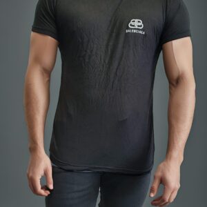 camiseta estilo básico premium- Negra Balenciaga