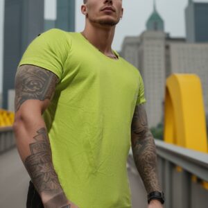 camiseta estilo básico premium- Verde Limon Neon CK