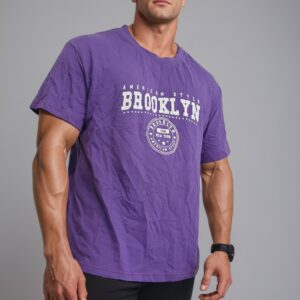 camiseta estilo básico premium- Morada Broklyn