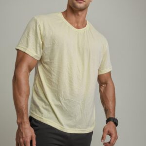 camiseta estilo básico premium- llana amarilla