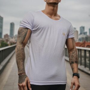 camiseta estilo básico premium- Ck Lila