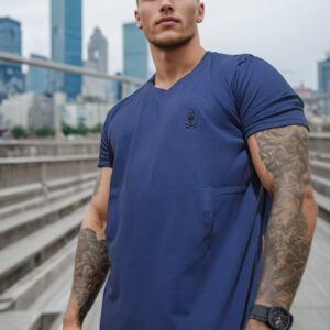 camiseta estilo básico premium- Psycho Bunny azul