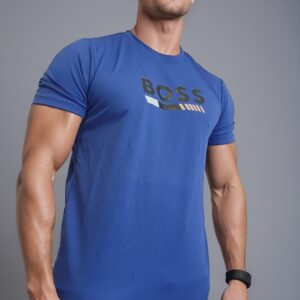 camiseta estilo básico premium- Boss Azul Electrico