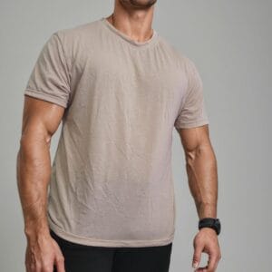 camiseta estilo básico premium- Llana Crema
