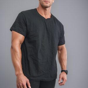 camiseta estilo básico premium- Llana Negra