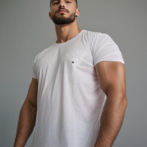 camiseta estilo básico premium- Tommy Blanca