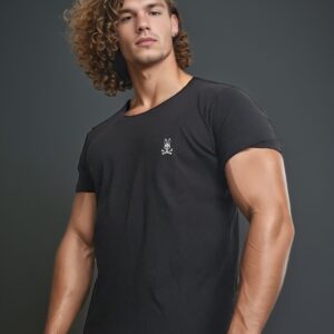 camiseta estilo básico premium- Negra Psycho Bunny