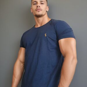 camiseta estilo básico premium- Polo  Azul Marino Oscuro