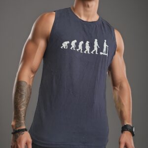 Camiseta Sin Mangas-  Evolution Azul Marino